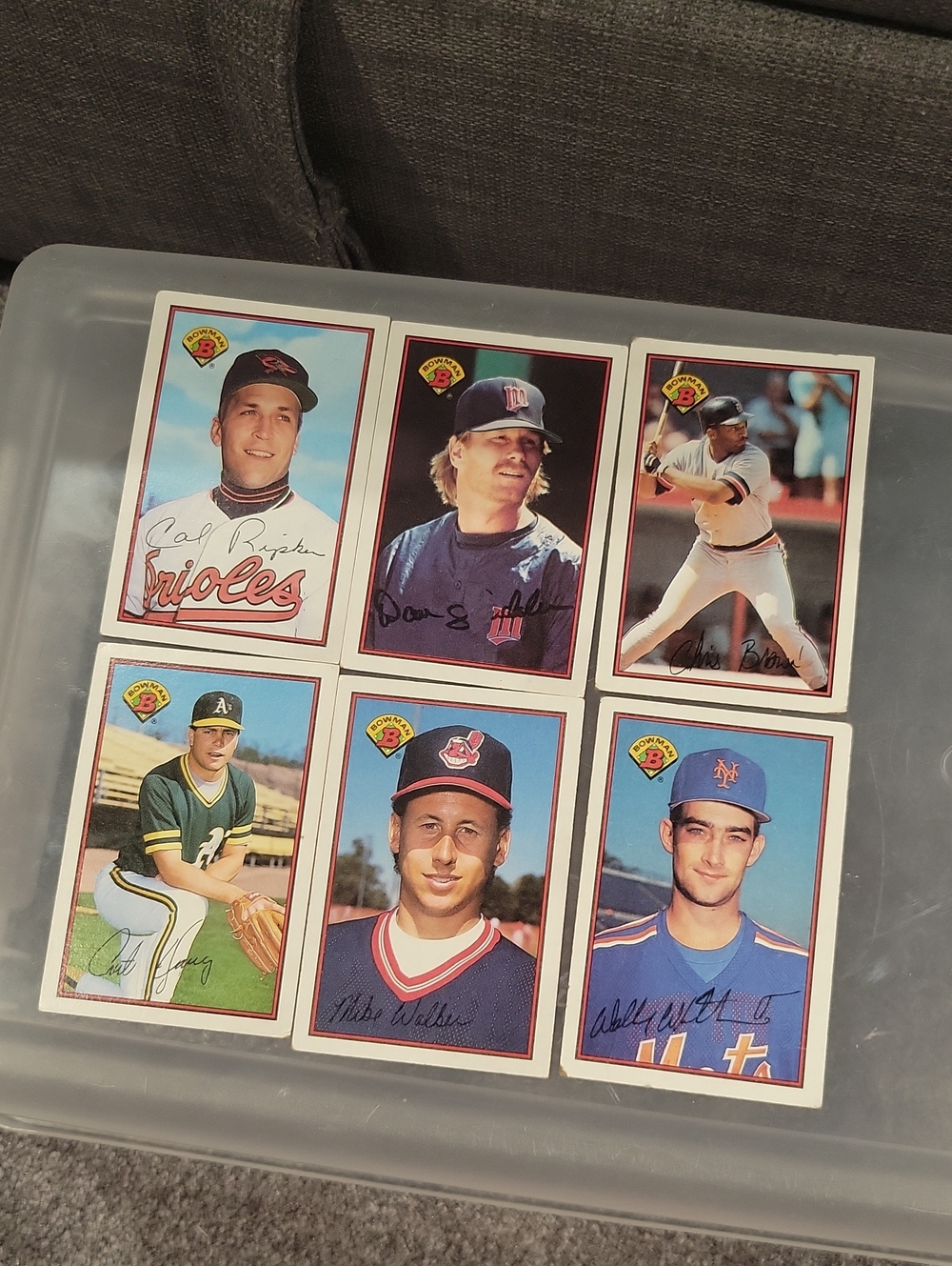 Vintage Baseball Card Set - Blue, Red, White